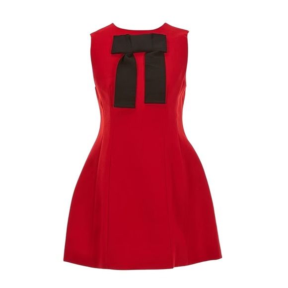 A Loves A Girls Red Sleeveless Bow Front Fit & Flare Party Dress - Picture 1 of 12
